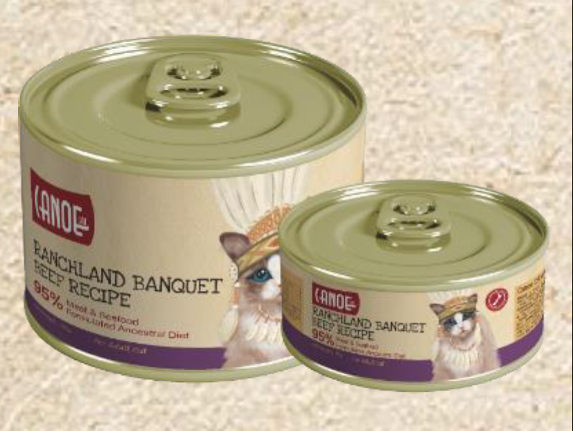 Canoe Cat 90g Ranchland Banquet Beef Recipe 草原牧場 牛肉配方 無穀物 貓罐頭